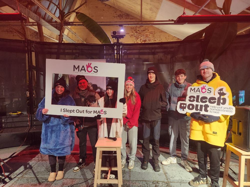 (L to R) - Chloe Knox (Newtownards), Lecturer Irwin Pryce, Diana Eagleson (Bangor) Charlotte Sittlington (Crawfordsburn), Sam Brown (Holywood), Jude Taylor (Newtownards), Finlay Stothers (Portaferry).